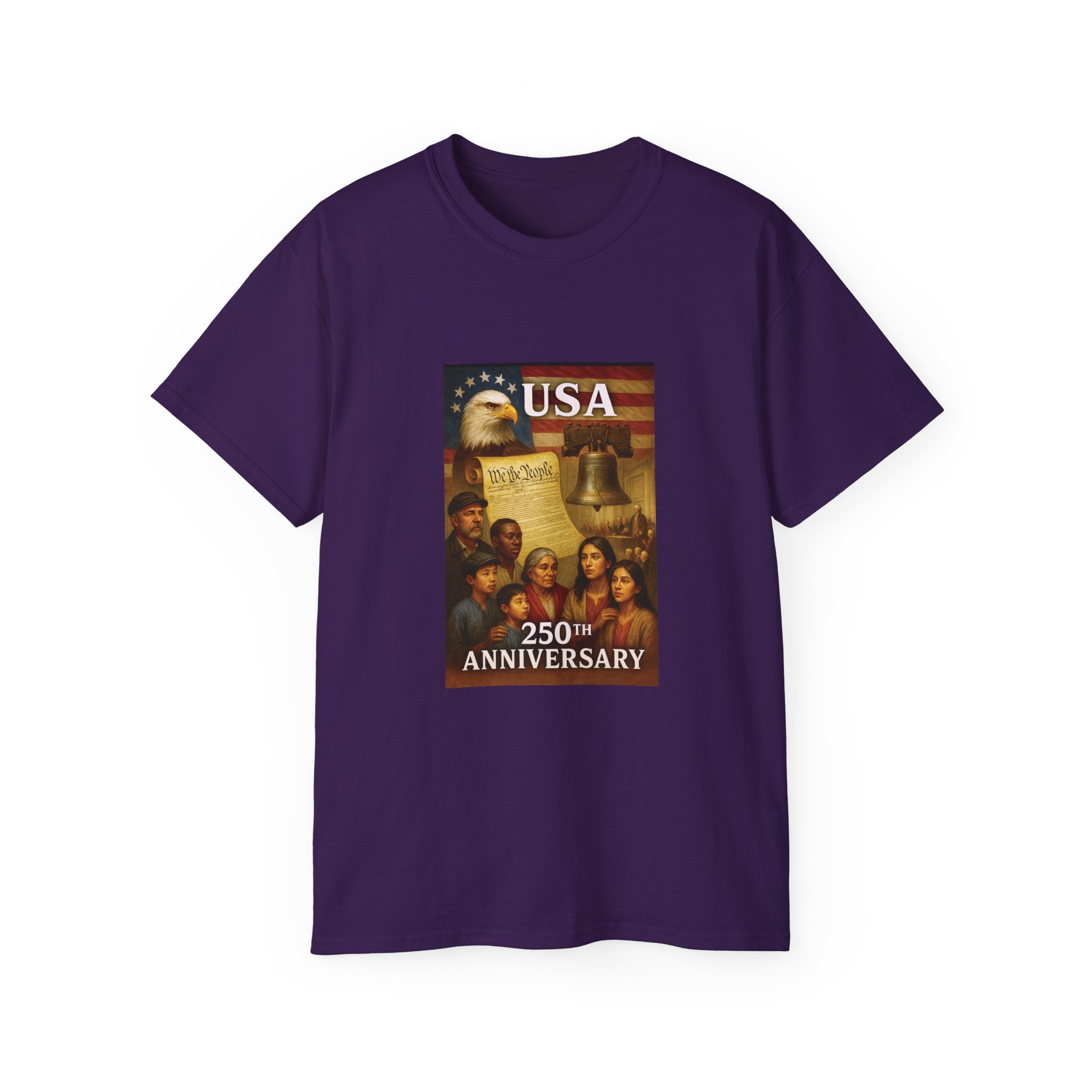 250th USA Anniversary Immigrants Unisex Cotton Tee