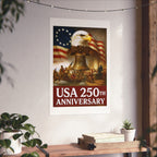 250th USA Anniversary Washington Matte Vertical Poster