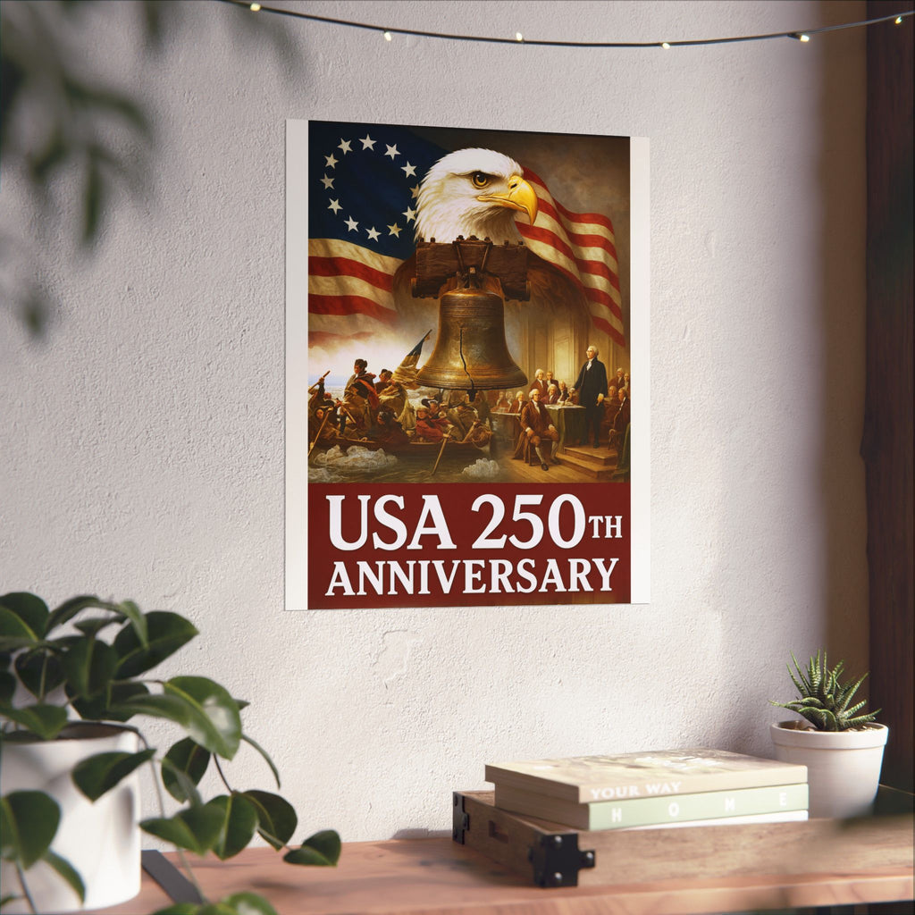 250th USA Anniversary Washington Matte Vertical Poster