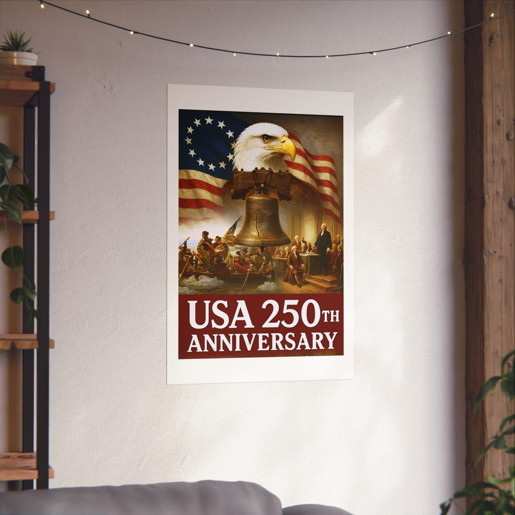 250th USA Anniversary Washington Matte Vertical Poster