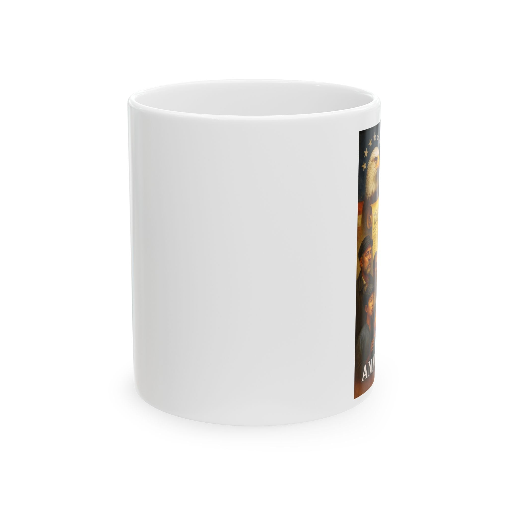 250th USA Anniversary Immigrants Ceramic Mug, (11oz, 15oz)