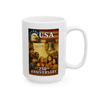 250th USA Anniversary Immigrants Ceramic Mug, (11oz, 15oz)