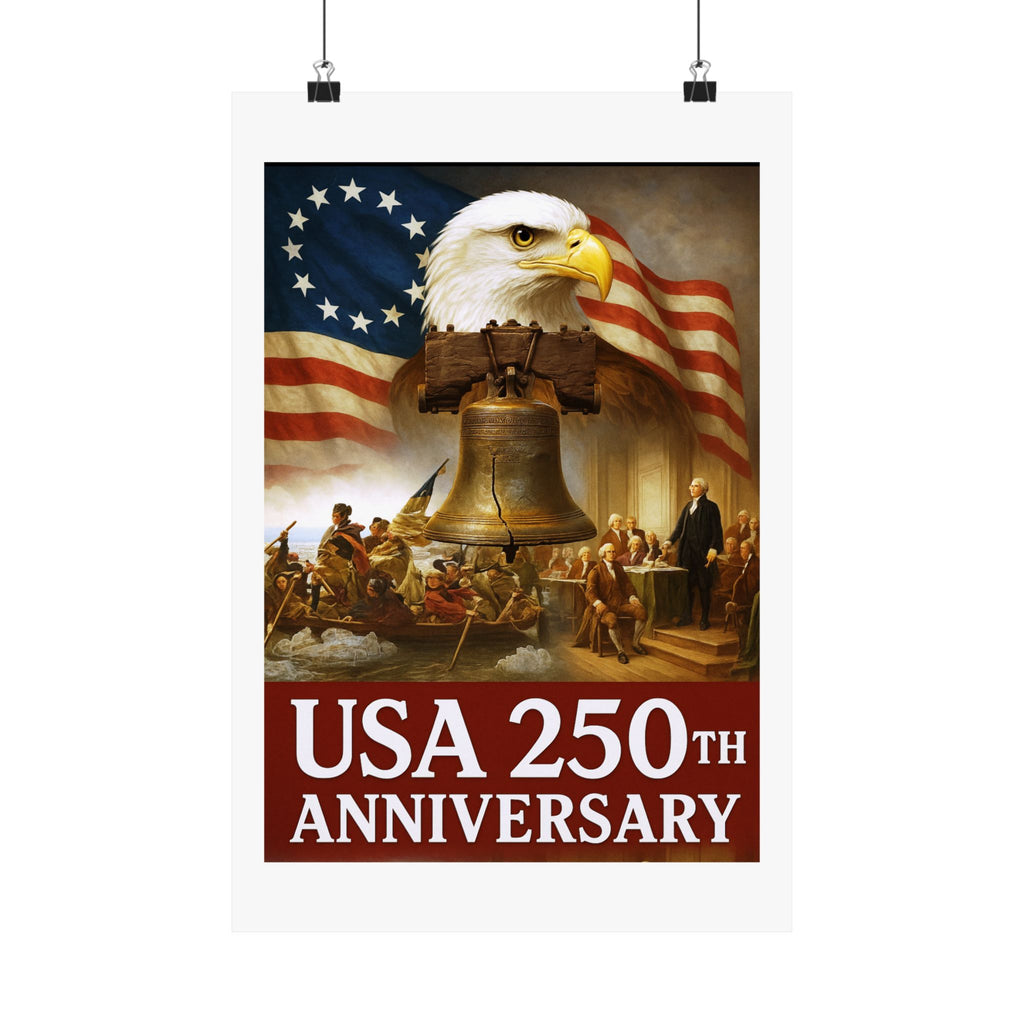 250th USA Anniversary Washington Matte Vertical Poster