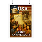 250th USA Anniversary Immigrants Matte Vertical Poster
