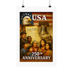 250th USA Anniversary Immigrants Matte Vertical Poster