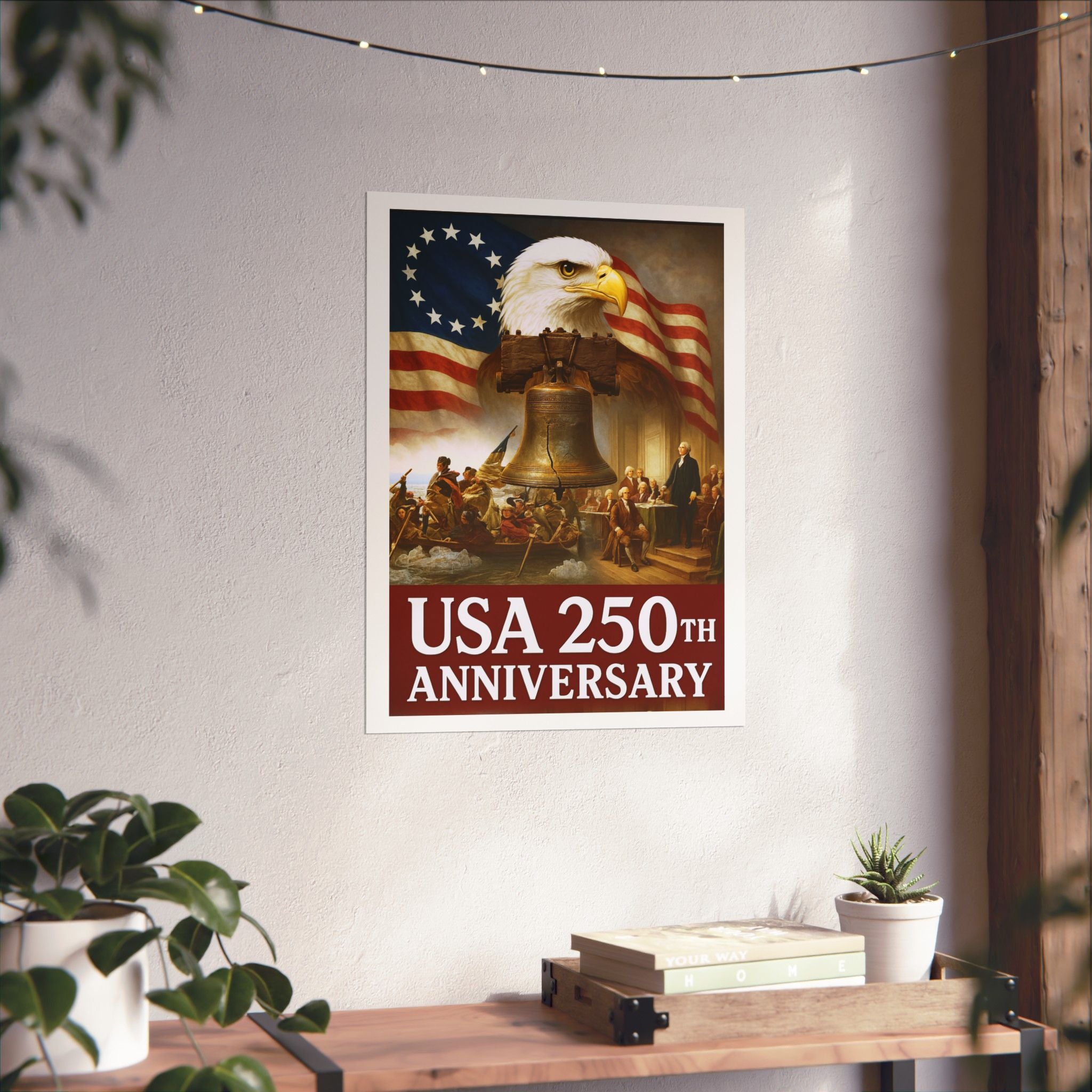 250th USA Anniversary Washington Matte Vertical Poster