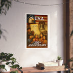 250th USA Anniversary Immigrants Matte Vertical Poster