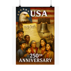 250th USA Anniversary Immigrants Matte Vertical Poster