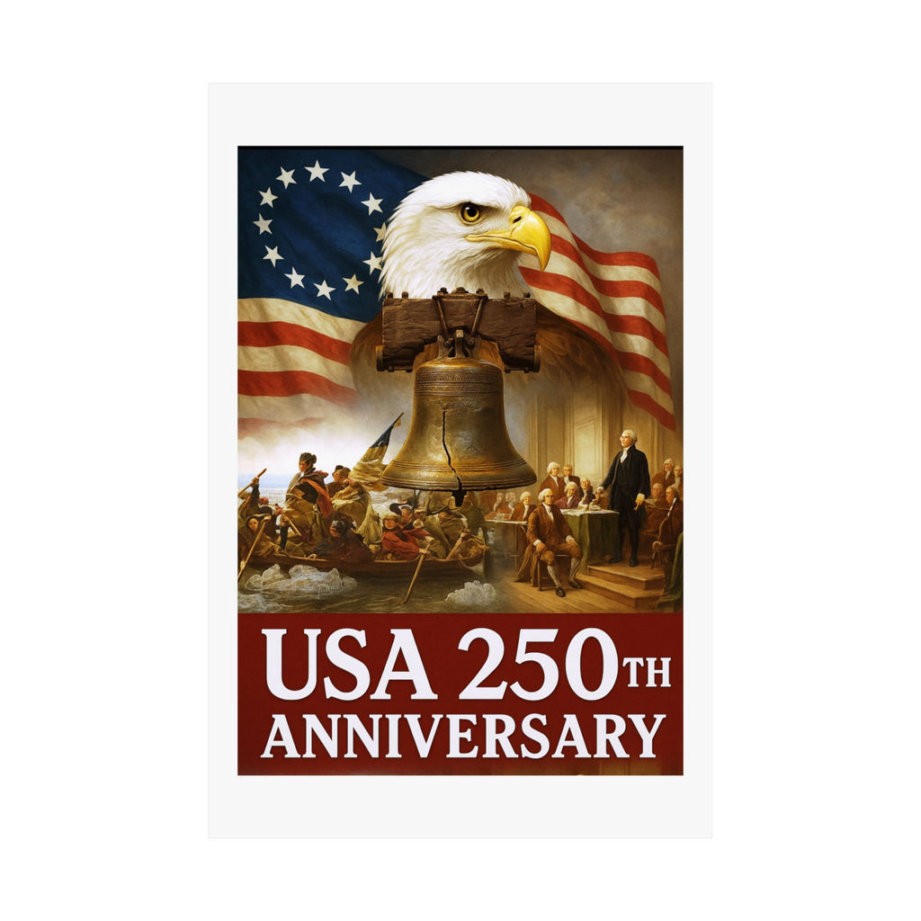 250th USA Anniversary Washington Matte Vertical Poster