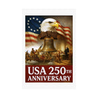 250th USA Anniversary Washington Matte Vertical Poster