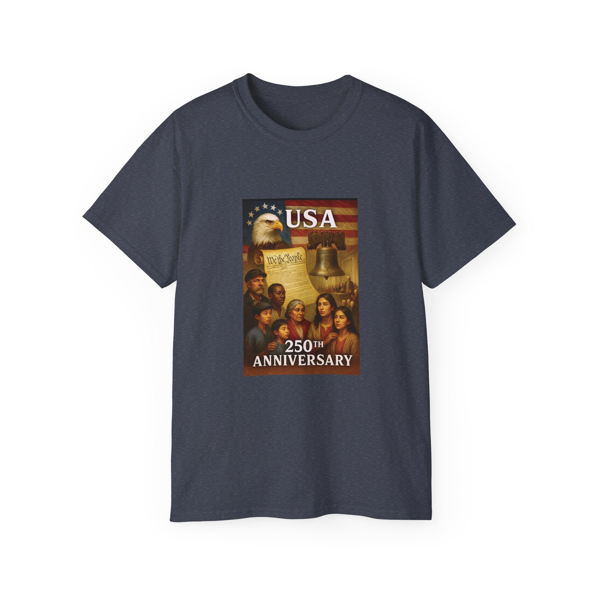 250th USA Anniversary Immigrants Unisex Cotton Tee