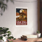 250th USA Anniversary Washington Matte Vertical Poster
