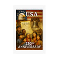 250th USA Anniversary Immigrants Matte Vertical Poster